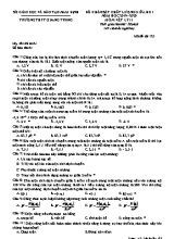Đề khảo sát chất lượng giữa học kỳ I môn Vật lý Lớp 11 - Mã đề 123 - Năm học 2019-2020 - Trường THPT Quang Trung